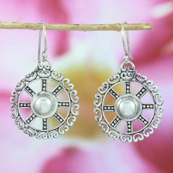 silver earring E767MWT