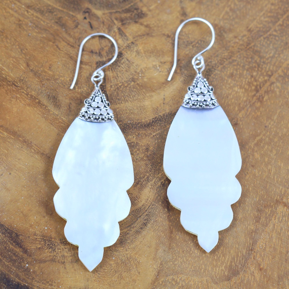 silver earring E1524MOP