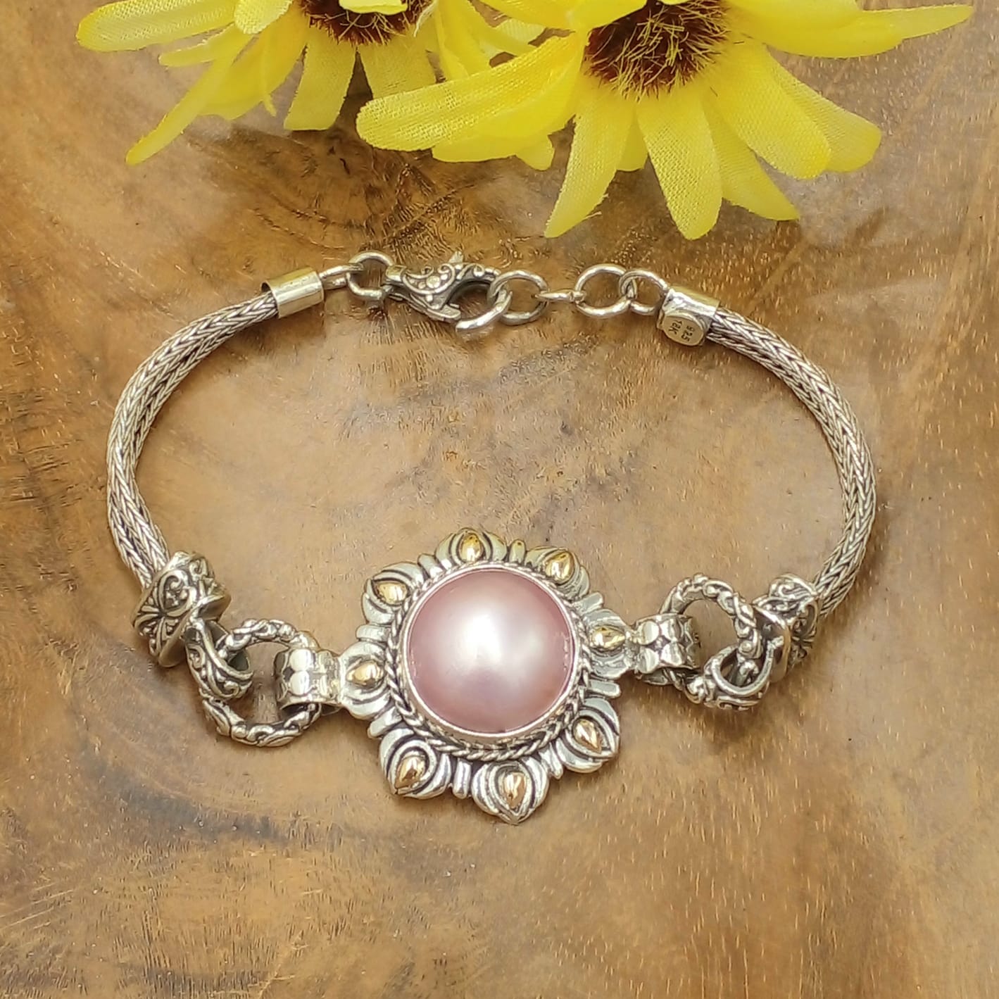 Gelang Perak Mutiara Mabe