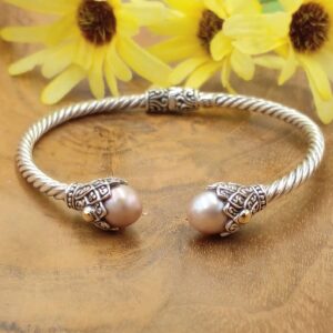 Gelang Perak Cable Mutiara
