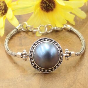 Gelang Rantai Perak Mutiara