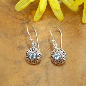 Anting Perak Bali Permata