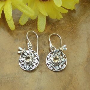 Anting Perak Bali Permata