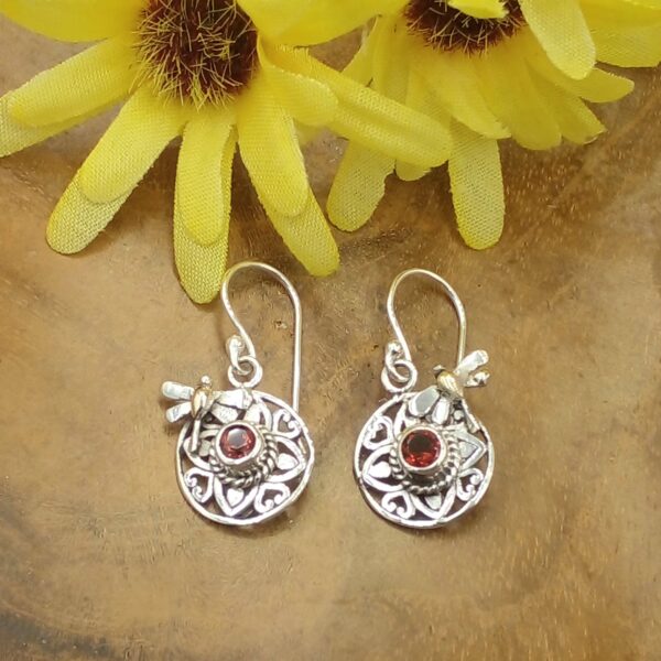 Anting Perak Bali Permata