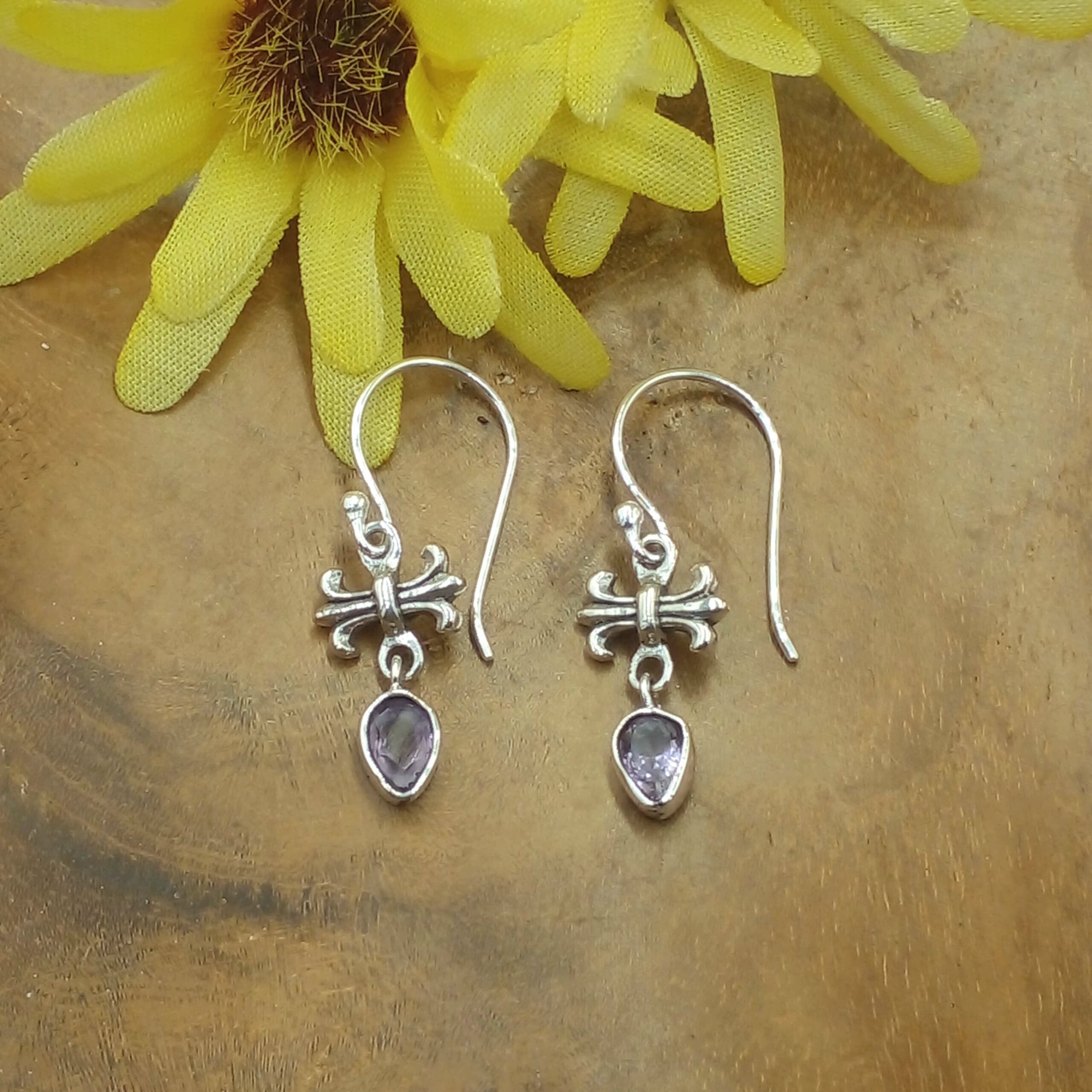 Anting Perak Bali Permata