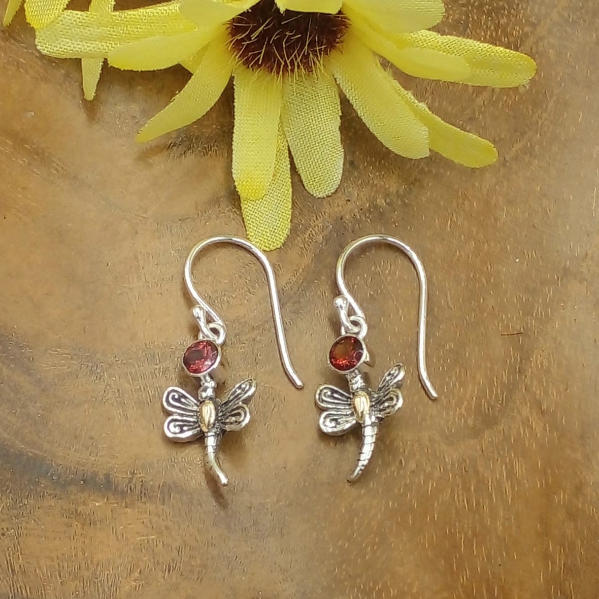 Anting Capung Perak Permata
