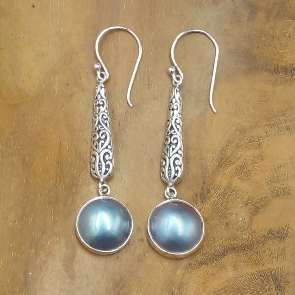 Anting Perak Bali Mutiara