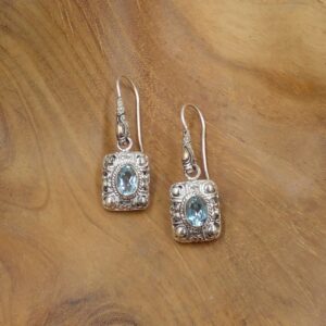 Anting Perak Bali Permata