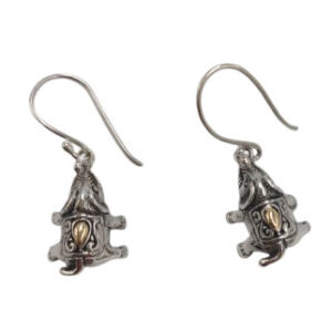 Anting Perak Gajah Ukiran Bali E1617 - Gambar 1
