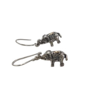Anting Perak Gajah Ukiran Bali E1617 - Gambar 2