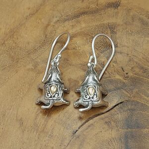 Anting Perak Gajah Ukiran Bali E1617 - Gambar 3