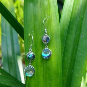 Anting Perak Kerang Bulat Ganda E1847 - Gambar 4