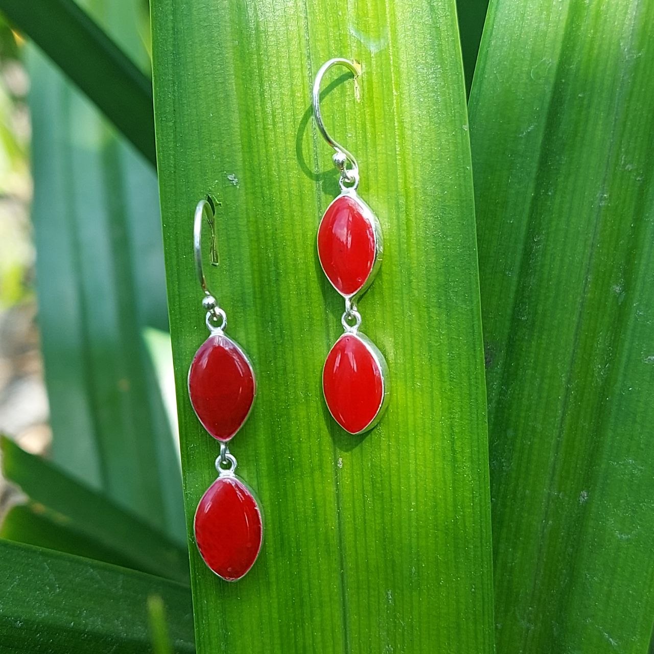 Anting Perak Kerang Markis Ganda E1848 - Gambar 5