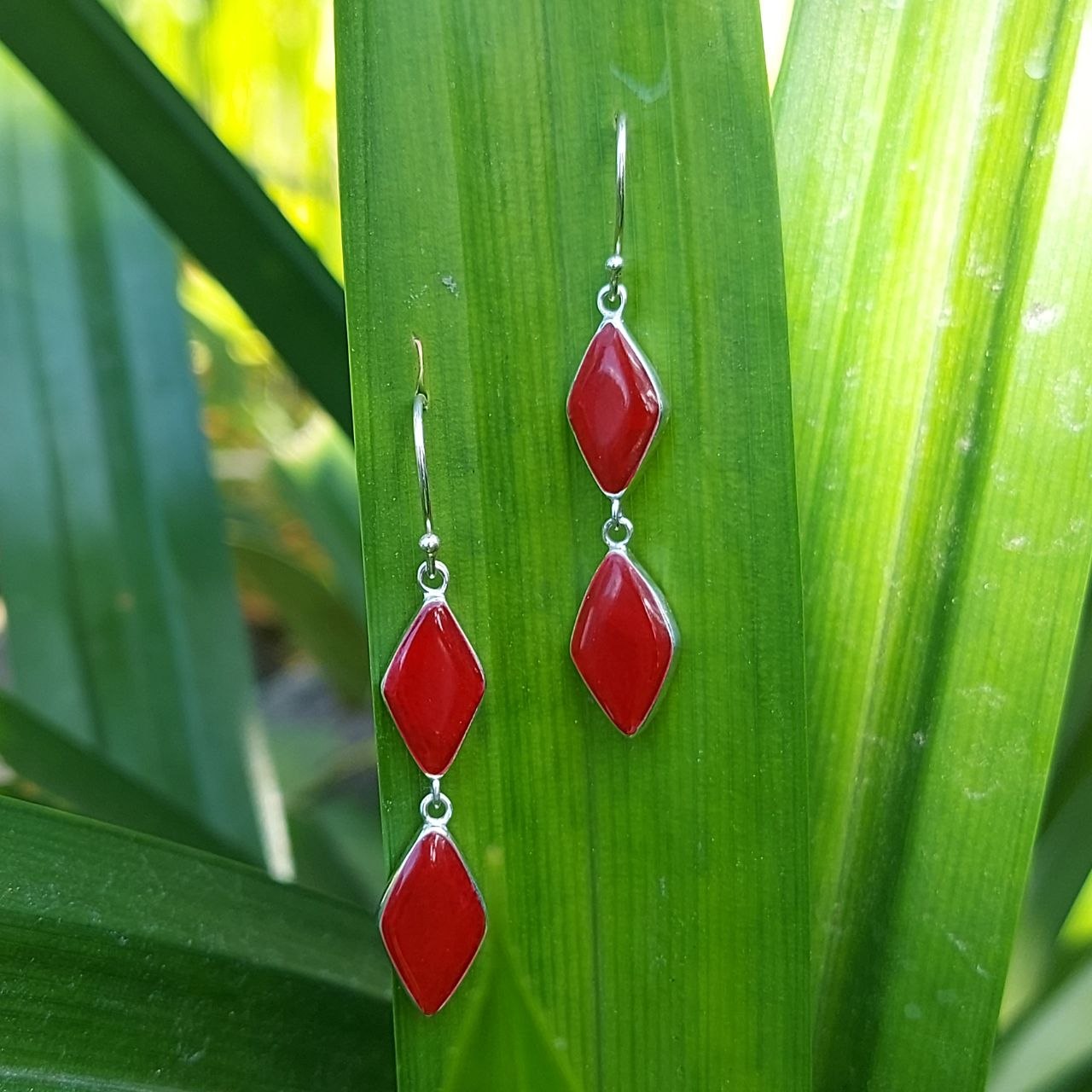 Anting Perak Kerang Wajik Ganda E1850 - Gambar 5