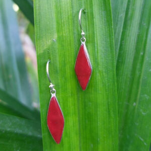 Anting Perak Kerang Wajik Panjang E1862 - Gambar 5