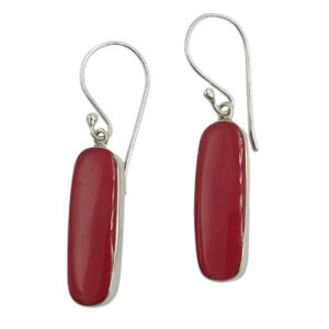 Anting Perak Kerang Oval Panjang E1865 - Gambar 2