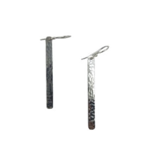 Anting Perak Long Bar Hammered E1870 - Gambar 1