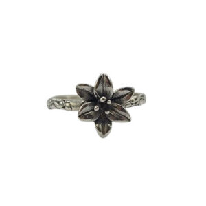 cincin perak motif bunga