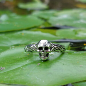 Cincin Perak Tengkorak Bali R707 - Gambar 4