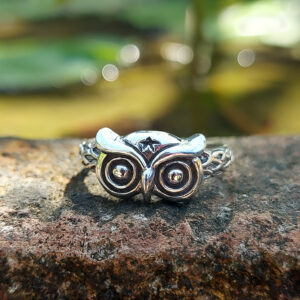 Cincin Perak Burung Hantu R716 - Gambar 2