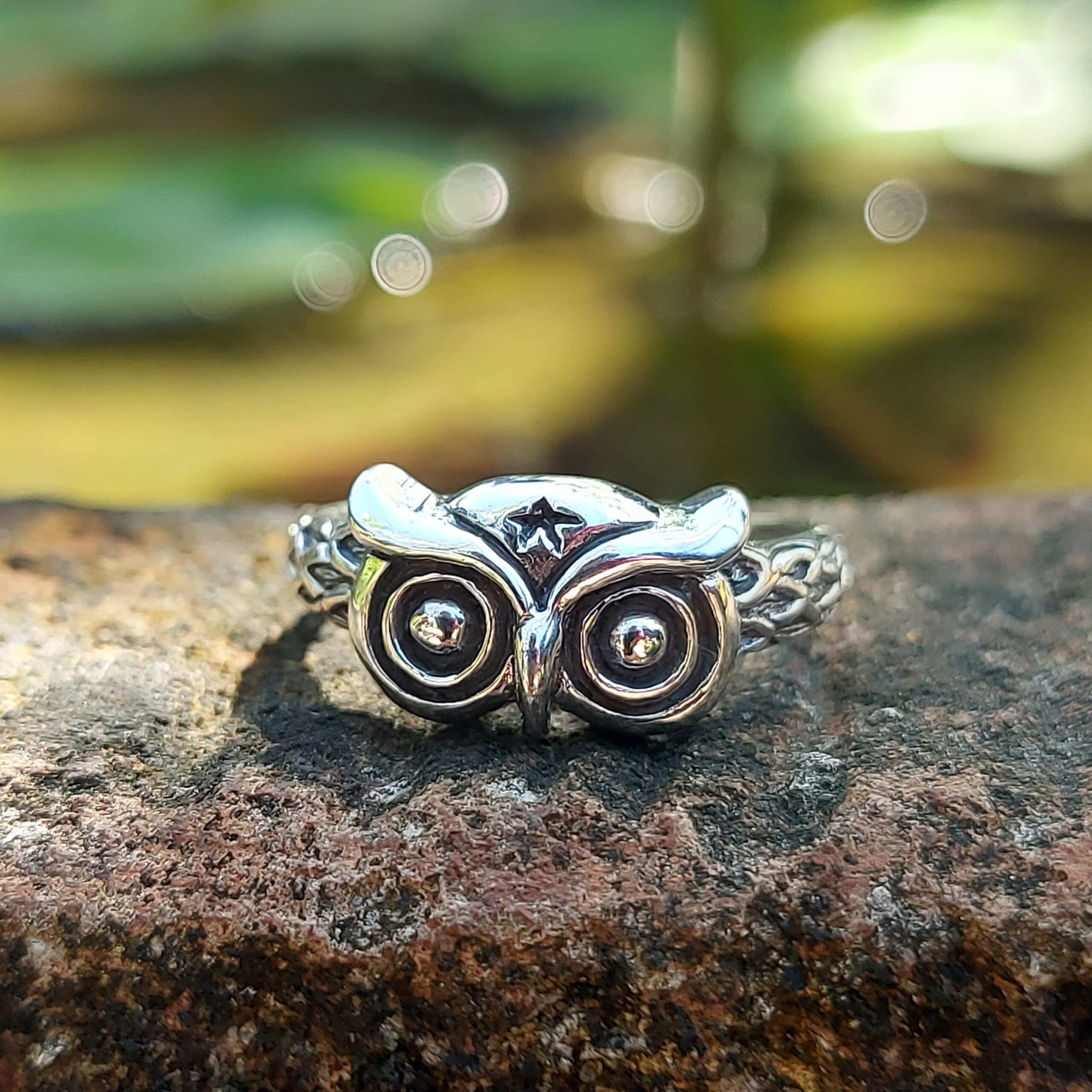 Cincin Perak Burung Hantu R716 - Gambar 2