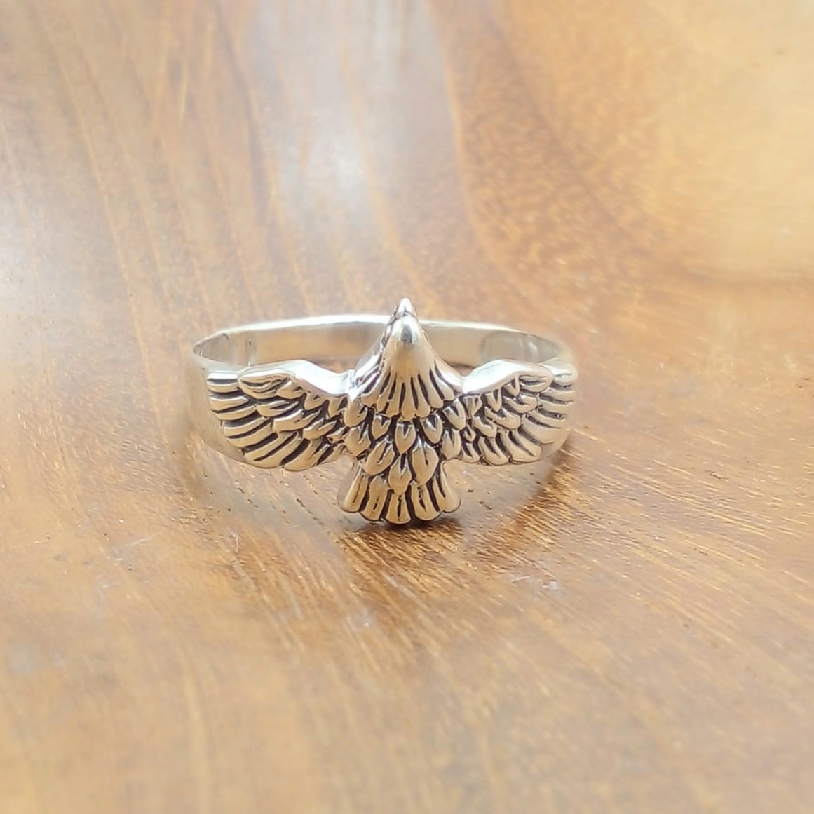 Cincin Perak Burung Elang R726 - Gambar 3