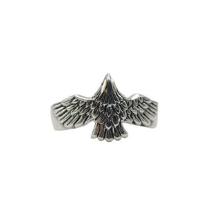 Cincin Perak Burung Elang R726 - Gambar 1