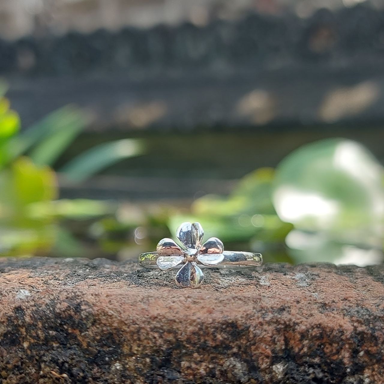 Cincin Perak Clover (Lucky Clover) R727 - Gambar 3