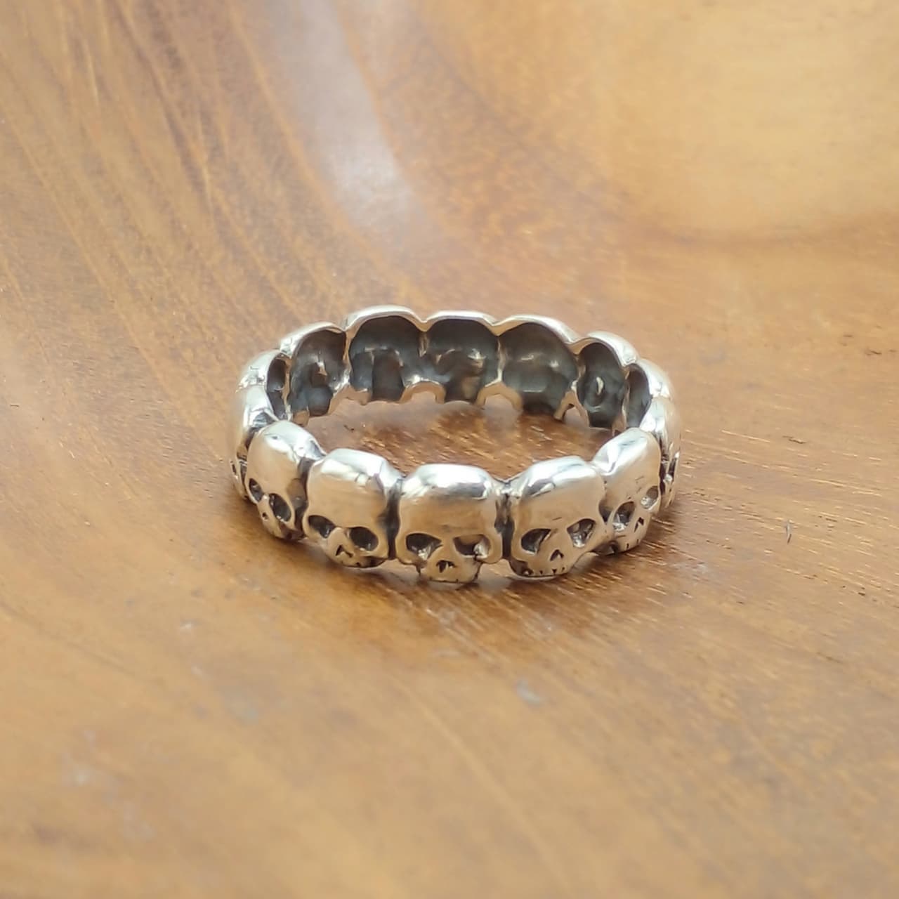 Cincin Perak Gagang Tengkorak R755 - Gambar 2