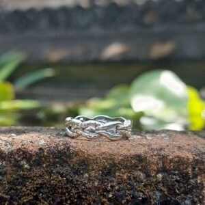 Cincin Perak Rantai Jalin R757 - Gambar 2