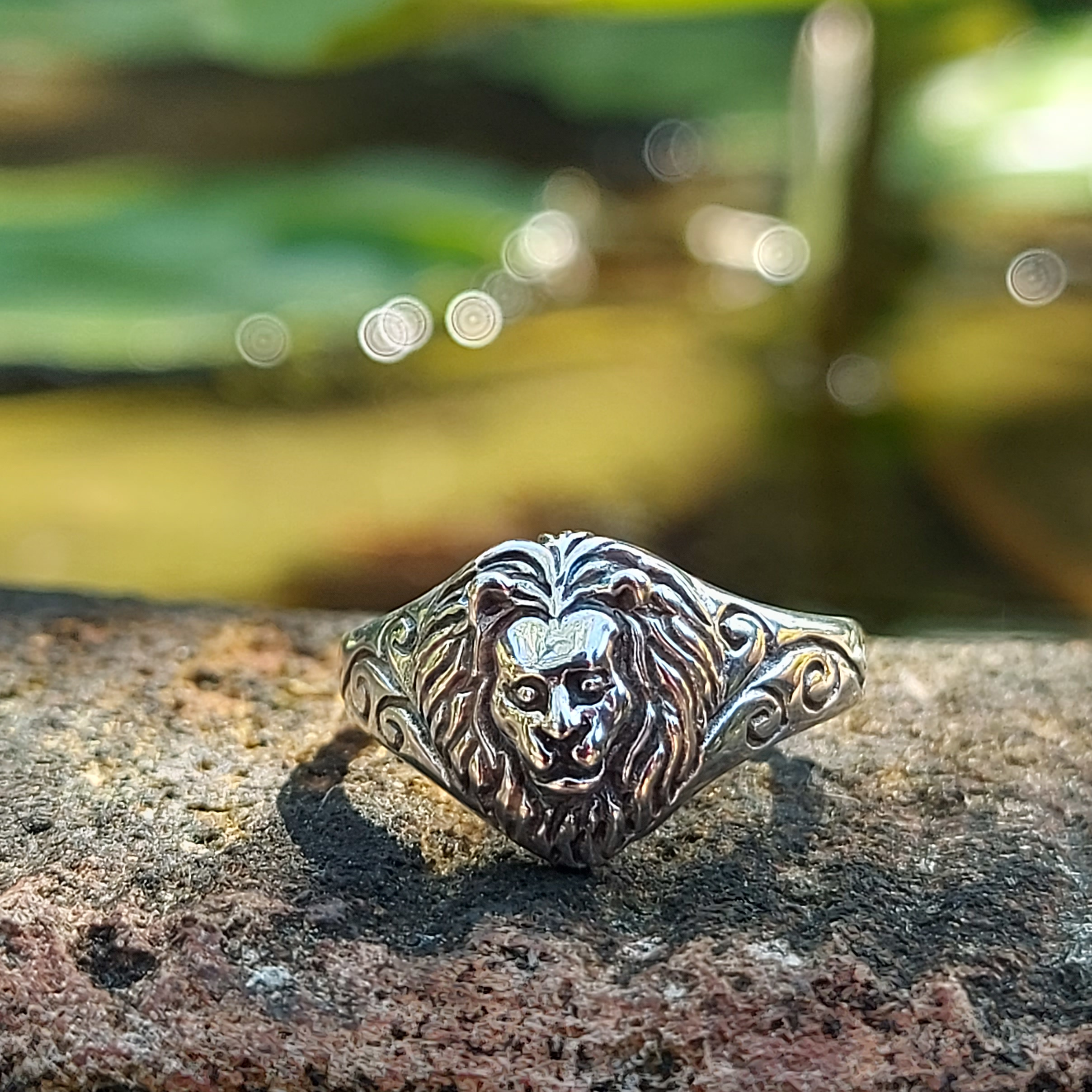 Cincin Perak Kepala Singa R775 - Gambar 2