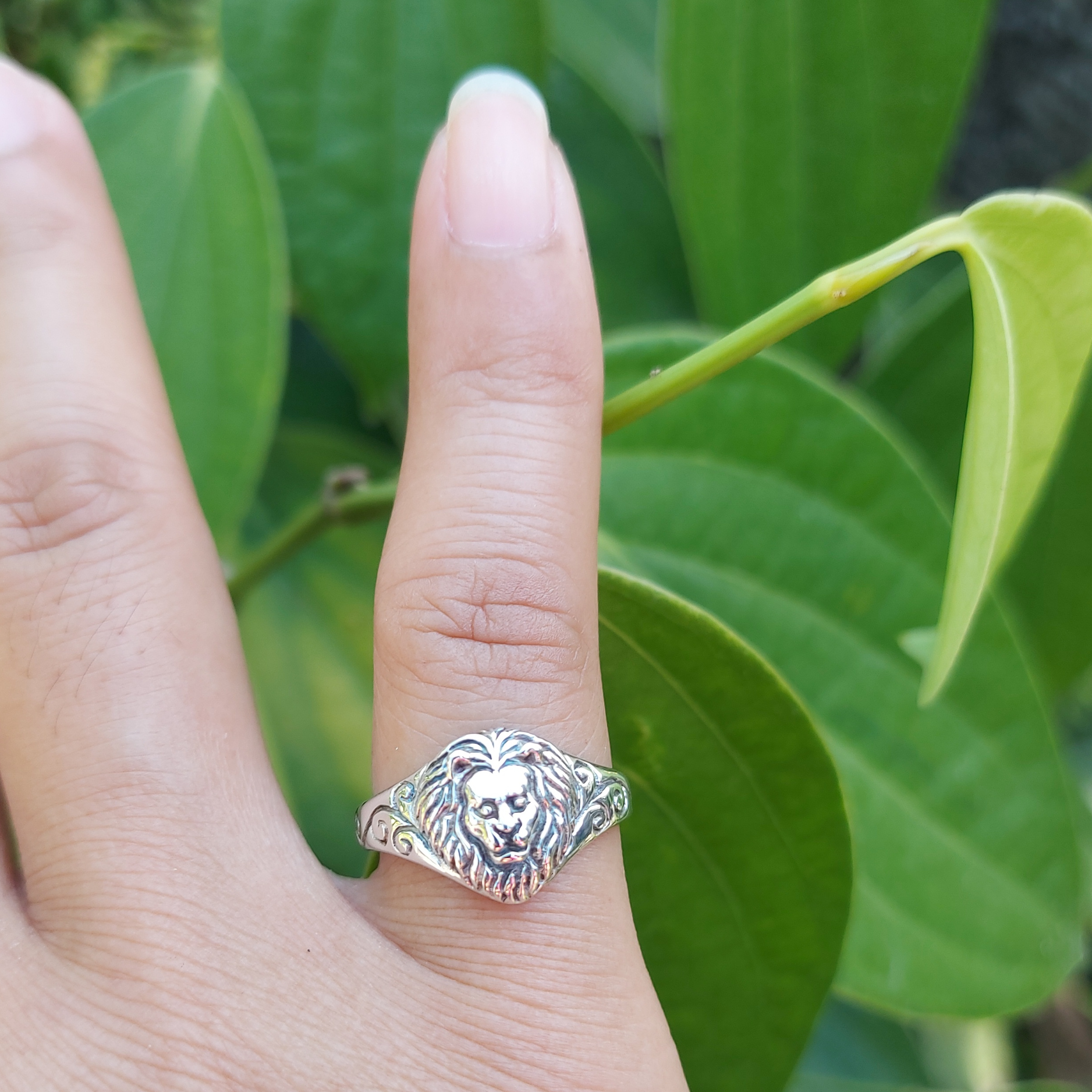 Cincin Perak Kepala Singa R775 - Gambar 4