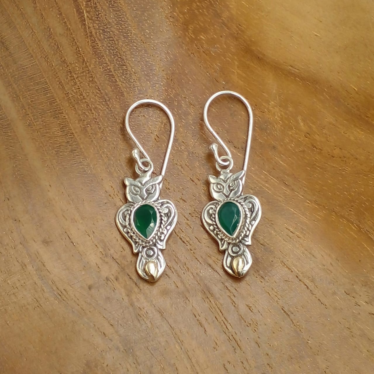 Anting Perak Burung Hantu Permata E1835 - Gambar 5
