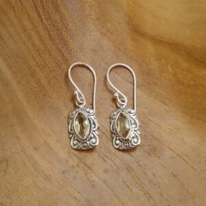Anting Perak Rectangle Permata Markis E1836 - Gambar 3