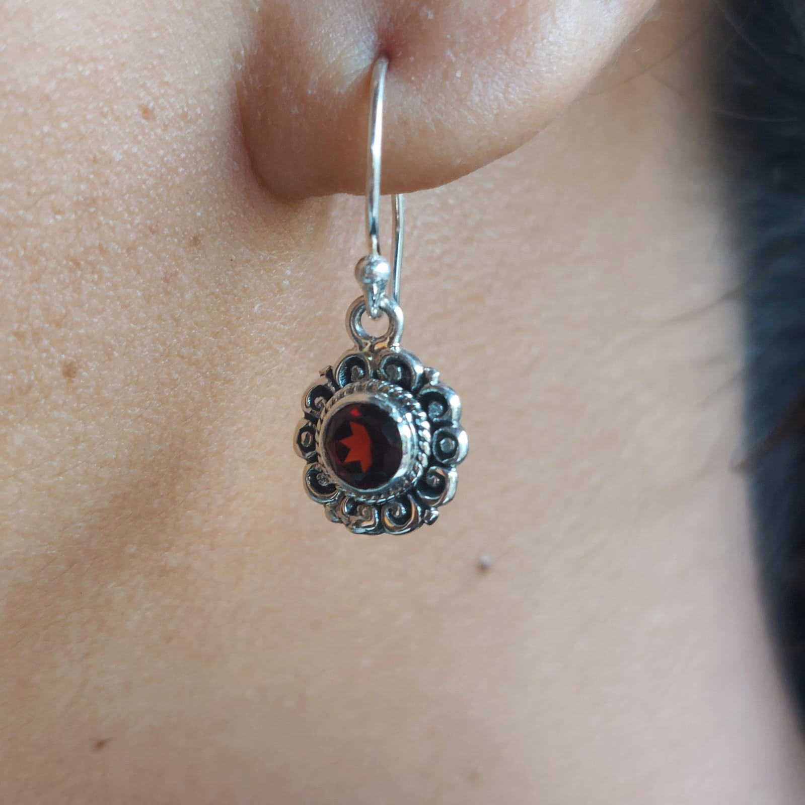 anting perak bali permata