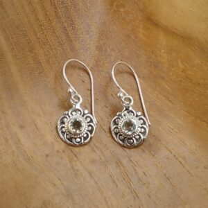 anting perak bali permata