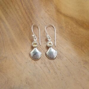 Anting Perak Asli Motif Kerang Permata E1871 - Gambar 3