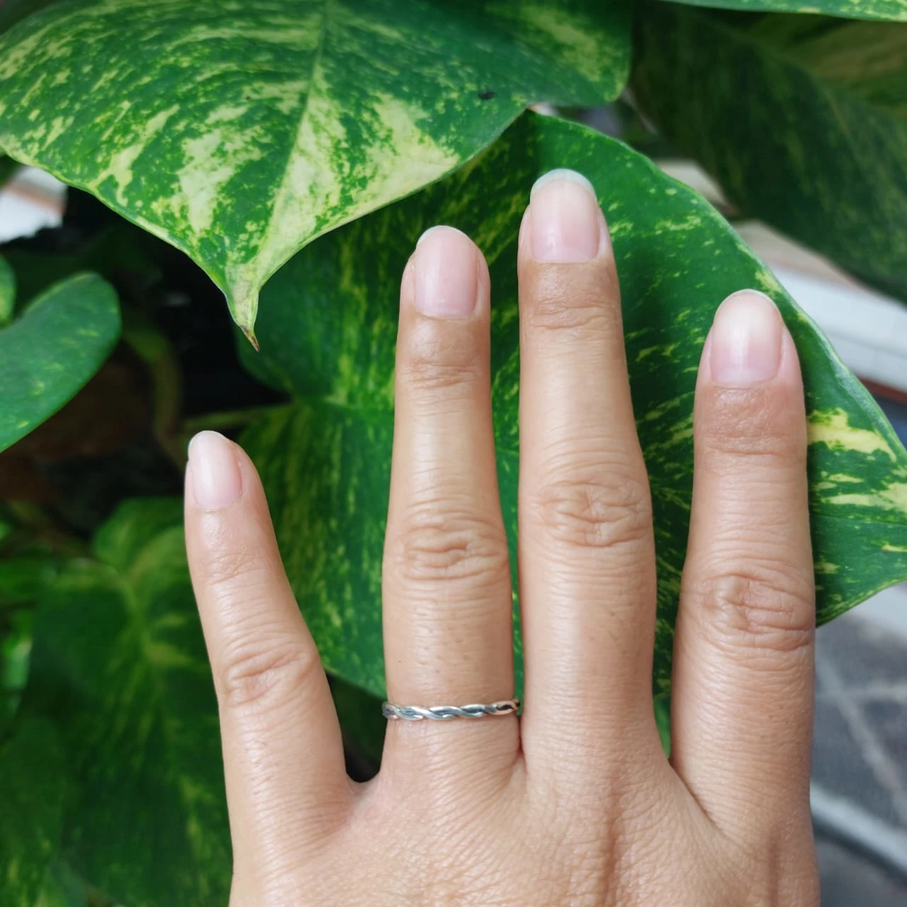 Cincin Perak Anyaman Minimalis R691 - Gambar 6