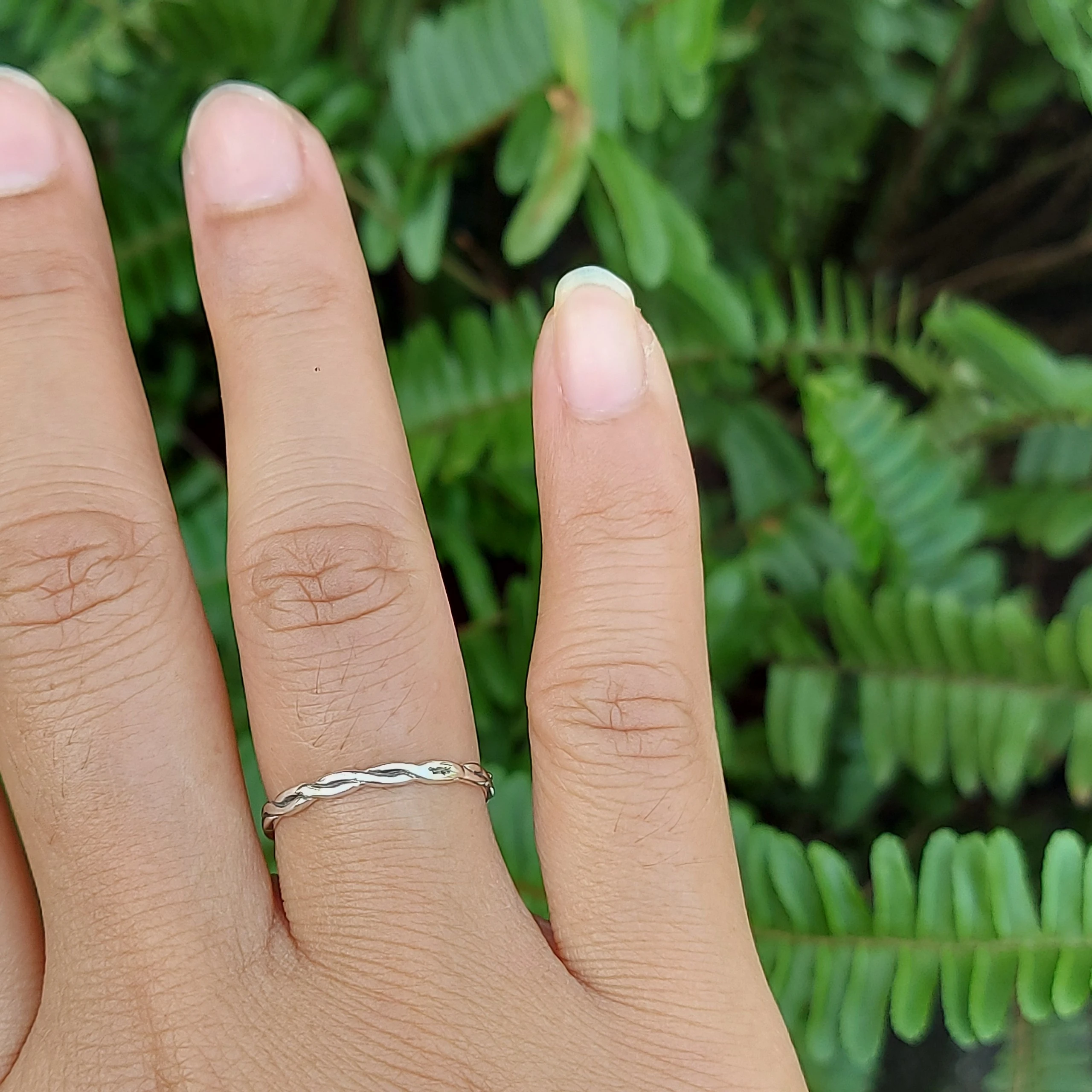 Cincin Perak Anyaman Minimalis R691 - Gambar 5