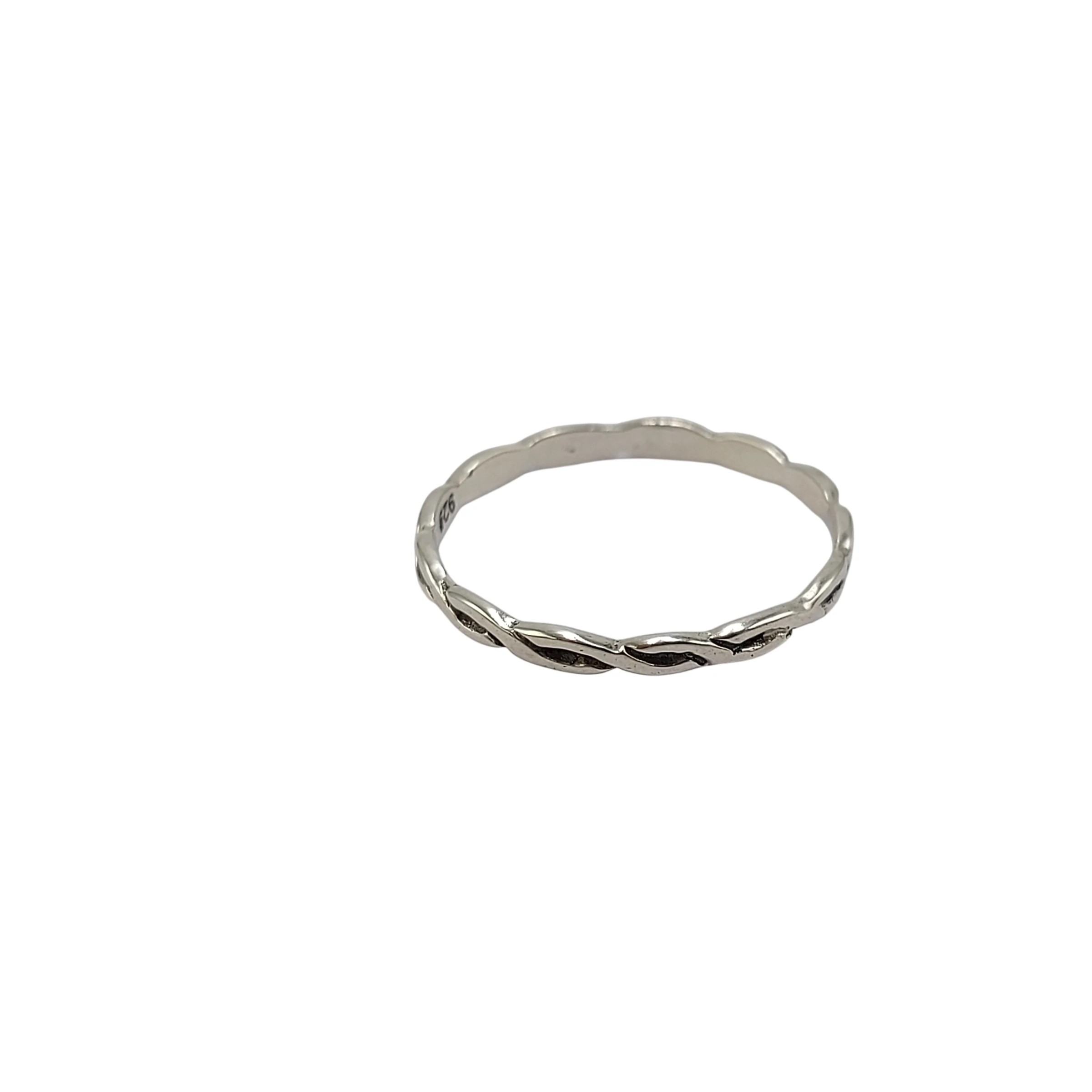 Cincin Perak Anyaman Minimalis R691 - Gambar 2