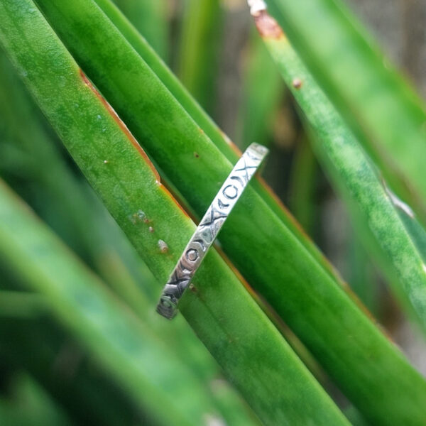 Cincin Perak Unik Motif XOXO R692