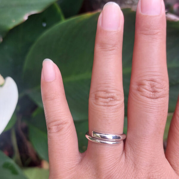 Cincin Perak Lilit Plain R694