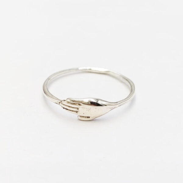 Cincin Perak Motif Tangan R696