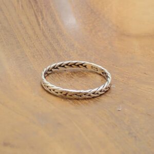 cincin perak wanita polos