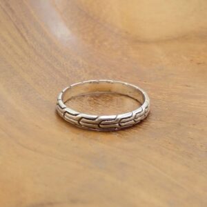 Cincin Perak Motif Tulang Naga R702 - Gambar 3