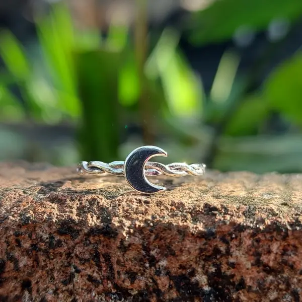 Cincin Perak Bulan Sabit R712